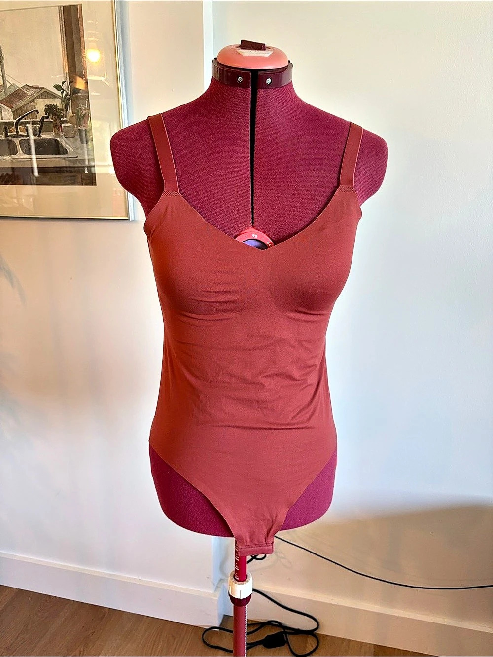 Knix LuxeLift Bodysuit Red Shapewear Medium